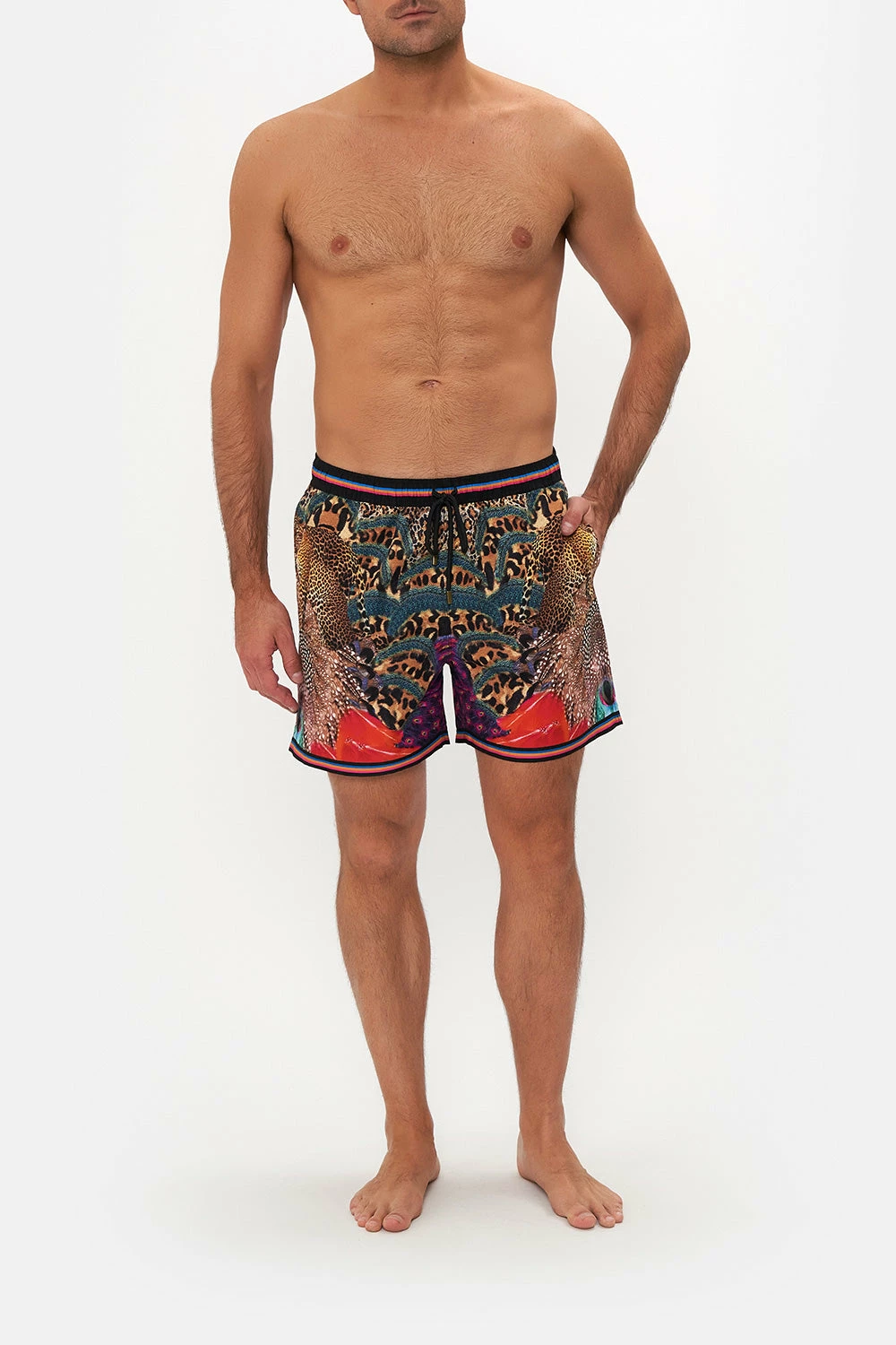 ELASTIC WAIST BOARDSHORT XANADU RISING 1 ELASTIC WAIST BOARDSHORT XANADU RISING