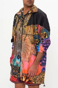 ZIP THROUGH PARKA JACKET XANADU RISING -clothing shop 00015025 CAMILLA MEN S LONG PARKA JACKET XANADU RISING 4