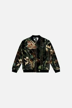 ZIP THROUGH REVERSIBLE BOMBER JACKET TIGER TRAP -clothing shop 00017779 ZIP THROUGH REVERSIBLE BOMBER JACKET TIGER TRAP FL 1