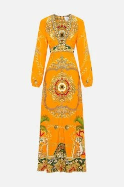 PRINTED LANTERN SLEEVE DRESS DANCING WITH THE BULLS -clothing shop 2023.04.19CAMILLAGM 1360