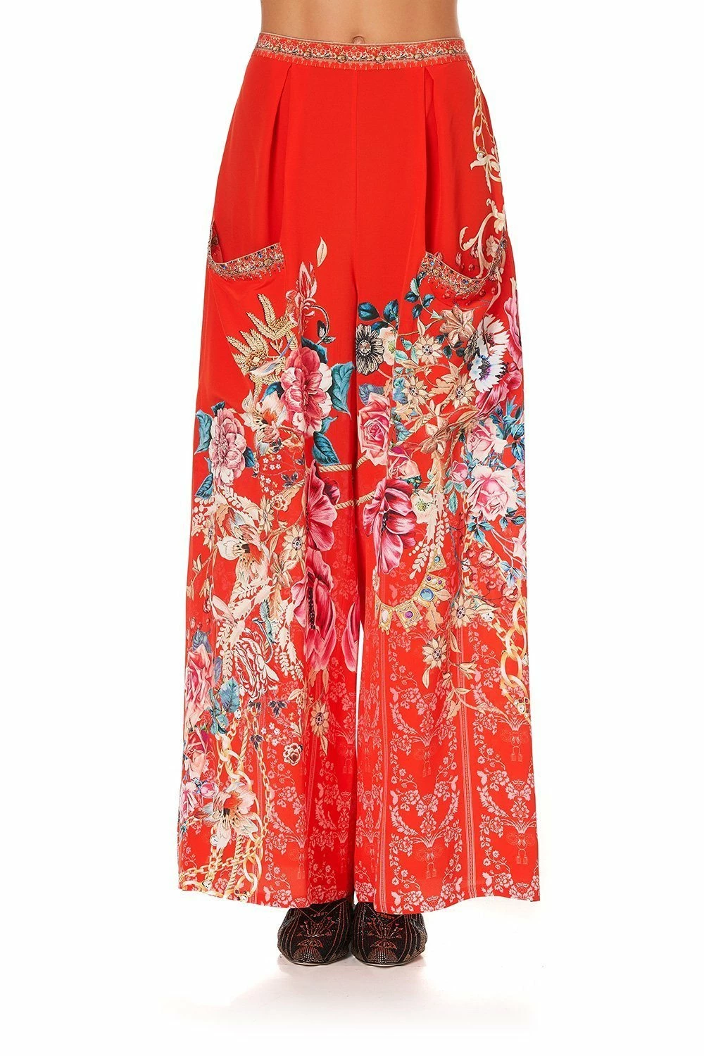 WIDE LEG TROUSER WITH FRONT POCKETS AND THE QUEEN WORE RED 5 WIDE LEG TROUSER WITH FRONT POCKETS AND THE QUEEN WORE RED - Image 5