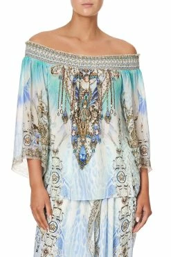 OFF SHOULDER SHIRRED BLOUSE GATSBYS GIRL 10 OFF SHOULDER SHIRRED BLOUSE GATSBYS GIRL -clothing shop CAMILLA 00011317 OFF SHOULD SHIRRED BLOUSE GATSBYS GIRL 5