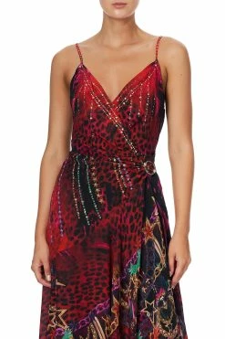 WRAP DRESS WITH RUFFLE HEM ROCKET WOMAN -clothing shop CAMILLA 00013384 WRAP DRESS WITH RUFFLE HEM ROCKET WOMAN 4