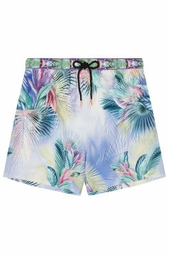 ELASTIC WAIST BOARDSHORT WHATS YOUR VICE -clothing shop CAMILLA 00013581 ELASTIC WAIST BOARDSHORT WHATS YOUR VICE FLATLAY 1