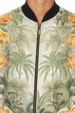 ZIP THROUGH BOMBER JACKET PALAZZO OF PALMS -clothing shop CAMILLA 00013613 ZIP THROUGH BOMBER JACKET PALAZZO OF PALMS 5