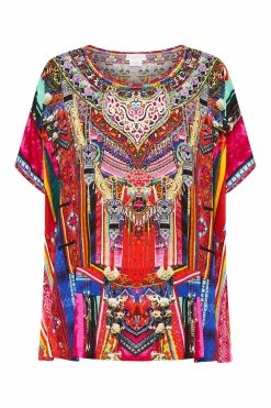 LOOSE FIT ROUND NECK TEE KALEIDOSCOPE KEEPSAKE -clothing shop CAMILLA 00014098 LOOSE FIT ROUND NECK TEE KAILIS KALEIDOSCOPE GHOST