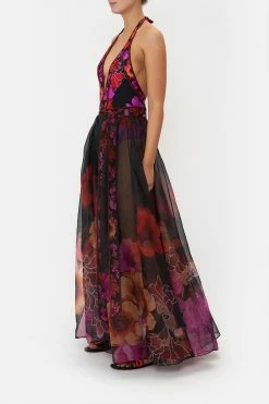 MAXI WRAP SKIRT MIDNIGHT POPPY -clothing shop CAMILLA 00014637 MAXI WRAP SKIRT MIDNIGHT POPPY 2