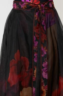 MAXI WRAP SKIRT MIDNIGHT POPPY -clothing shop CAMILLA 00014637 MAXI WRAP SKIRT MIDNIGHT POPPY 5