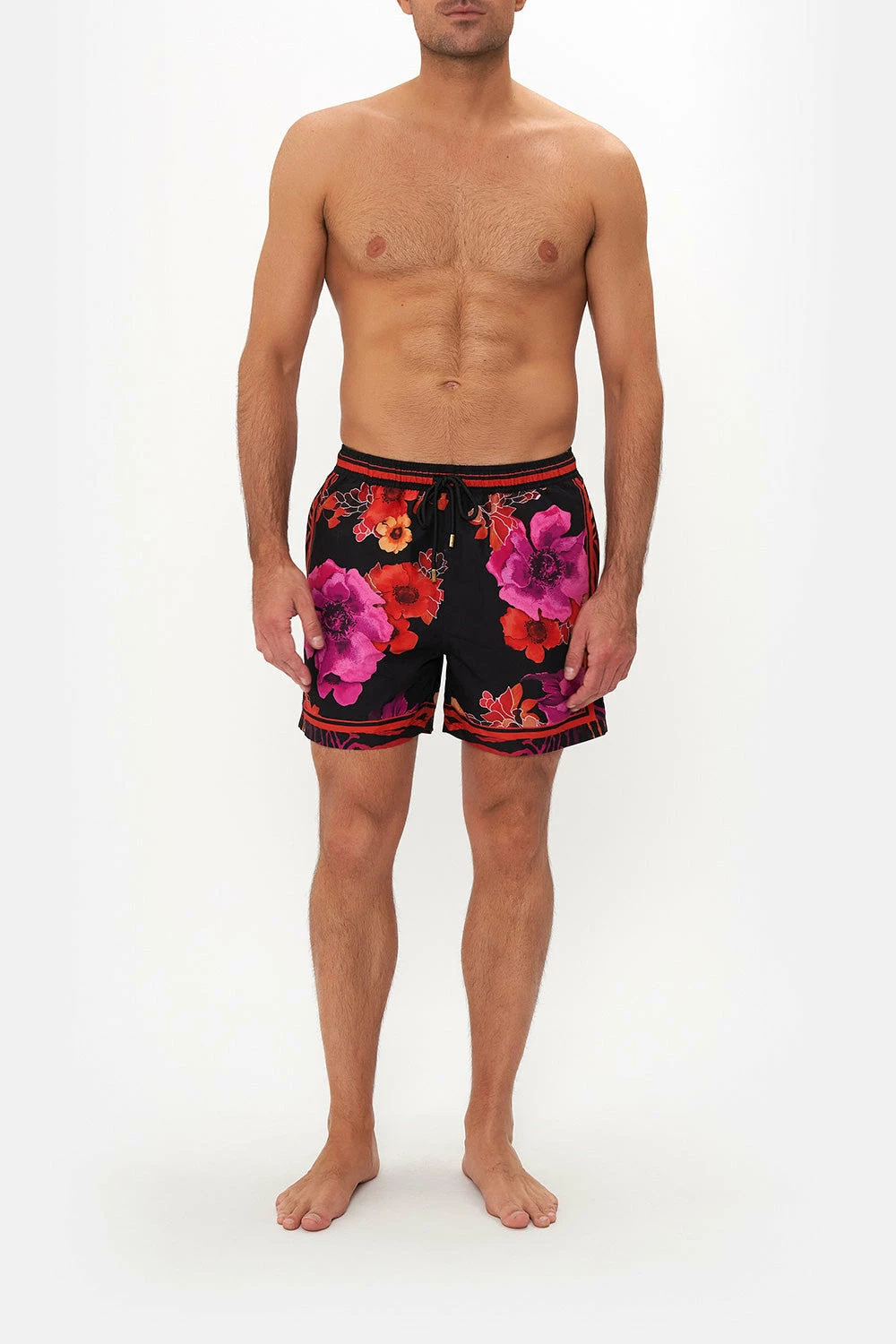 ELASTIC WAIST BOARDSHORT MIDNIGHT POPPY 1 ELASTIC WAIST BOARDSHORT MIDNIGHT POPPY