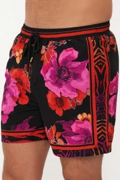 ELASTIC WAIST BOARDSHORT MIDNIGHT POPPY 9 ELASTIC WAIST BOARDSHORT MIDNIGHT POPPY -clothing shop CAMILLA 00014698 ELASTIC WAIST BOARDSHORT MIDNIGHT POPPY 5