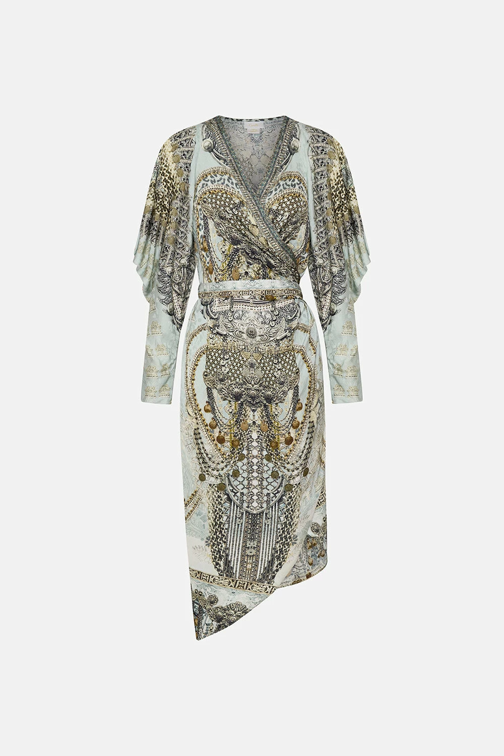 WRAP DRESS WITH DRAPED SLEEVE FREE ESPIRITU - Image 4