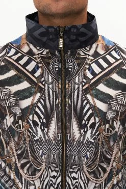 COLLARED ZIP THROUGH BOMBER JACKET KNIGHT OF THE WILD -clothing shop CAMILLA 00014904 COLLARED ZIP THROUGH BOMBER JACKET KNIGHT OF THE WILD 5