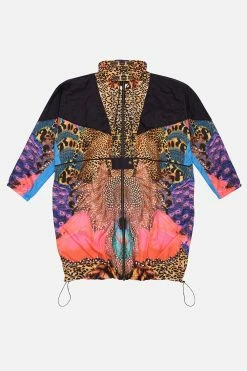 ZIP THROUGH PARKA JACKET XANADU RISING -clothing shop CAMILLA 00015025 ZIP THROUGH PARKA JACKET XANADU RISING FL 1