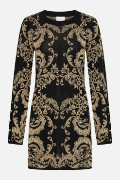 MINI KNIT DRESS DANCE WITH DUENDE -clothing shop CAMILLA 00015510 MINI KNIT DRESS DANCE WITH DUENDE GHOST