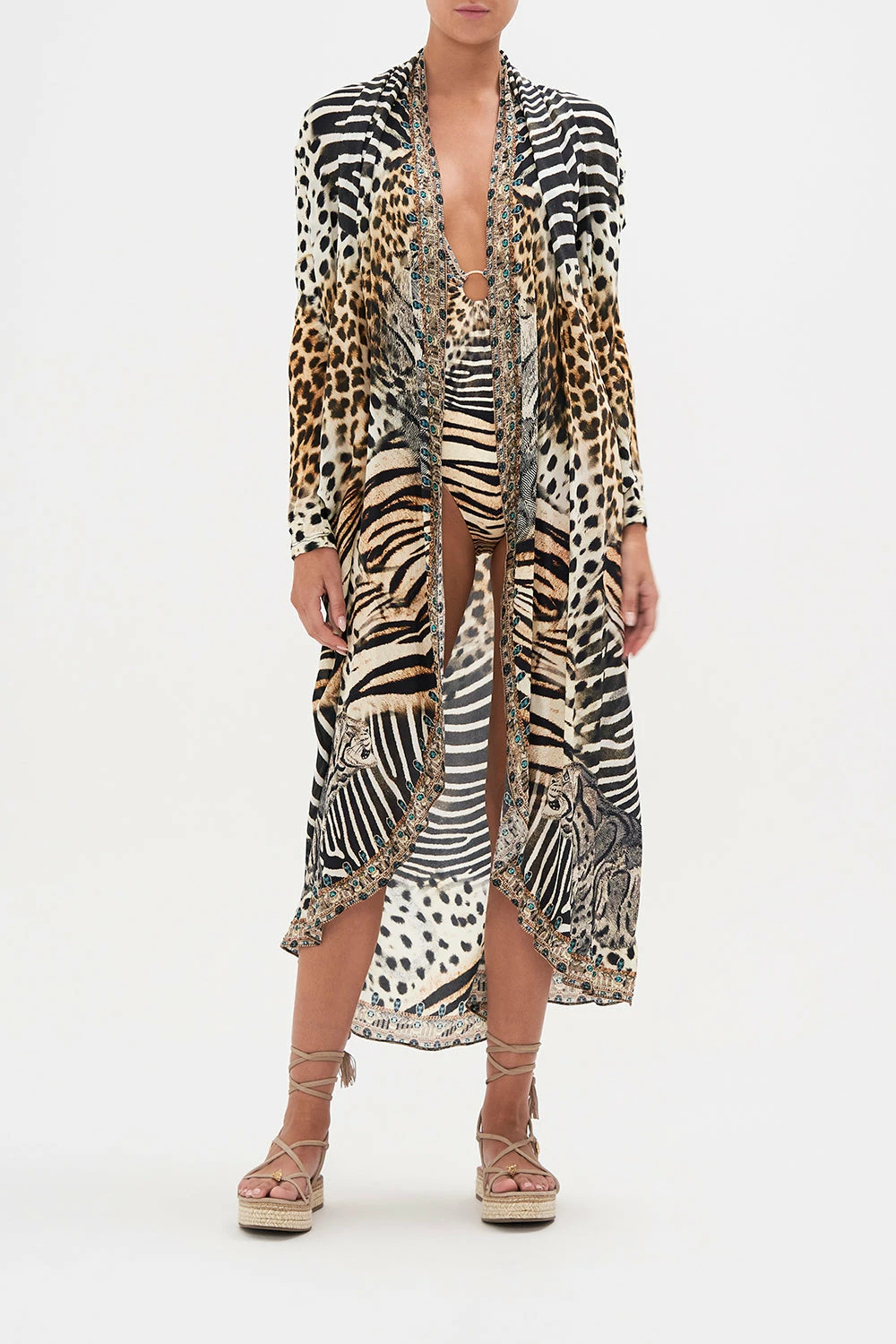 LONG CASUAL JACKET WITH POCKETS FOR THE LOVE OF LEO