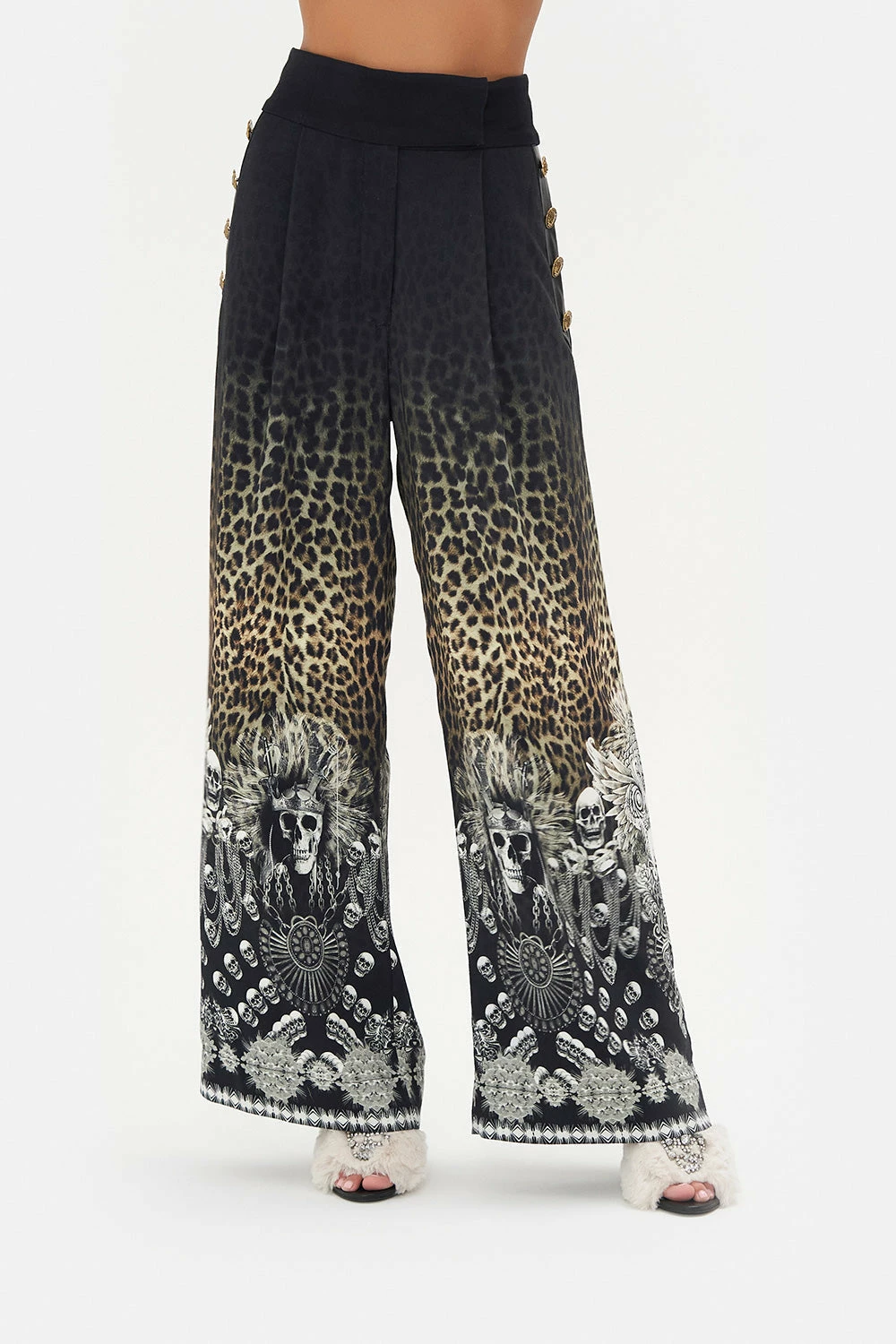 WIDE LEG PANT WITH BUTTONS ORDER OF DISORDER - Image 5