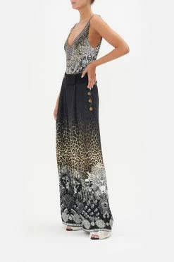 WIDE LEG PANT WITH BUTTONS ORDER OF DISORDER -clothing shop CAMILLA 00015710 WIDE LEG PANT WITH BUTTONS ORDER OF DISORDER 4