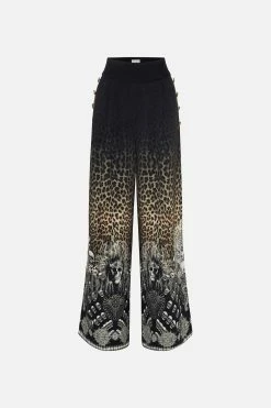 WIDE LEG PANT WITH BUTTONS ORDER OF DISORDER -clothing shop CAMILLA 00015710 WIDE LEG PANT WITH BUTTONS ORDER OF DISORDER GHOST 1