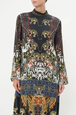 HIGH NECK LONG SLEEVE DRESS HOLLYWOOD HEIST 10 HIGH NECK LONG SLEEVE DRESS HOLLYWOOD HEIST -clothing shop CAMILLA 00015727 HIGH NECK LONG SLEEVE DRESS HOLLYWOOD HEIST 4