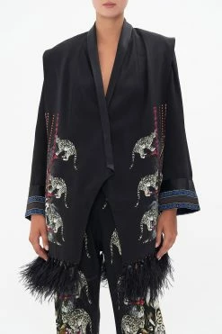 RELAXED BLAZER WITH WIDE CUFF HOLLYWOOD HEIST 10 RELAXED BLAZER WITH WIDE CUFF HOLLYWOOD HEIST -clothing shop CAMILLA 00015738 RELAXED BLAZER WITH WIDE CUFF HOLLYWOOD HEIST 4