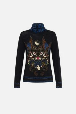 JERSEY TURTLENECK HOLLYWOOD HEIST -clothing shop CAMILLA 00015758 JERSEY TURTLENECK HOLLYWOOD HEIST GHOST