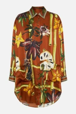 SHIRT TUNIC WITH POCKETS GARDEN OF EVE -clothing shop CAMILLA 00015804 SHIRT TUNIC WITH POCKETS GARDEN OF EVE GHOST