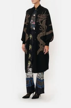 A-LINE COAT HOLLYWOOD HEIST -clothing shop CAMILLA 00015811 A LINE COAT WITH MONGOLIAN FUR TWILIGHTS TOKEN 2