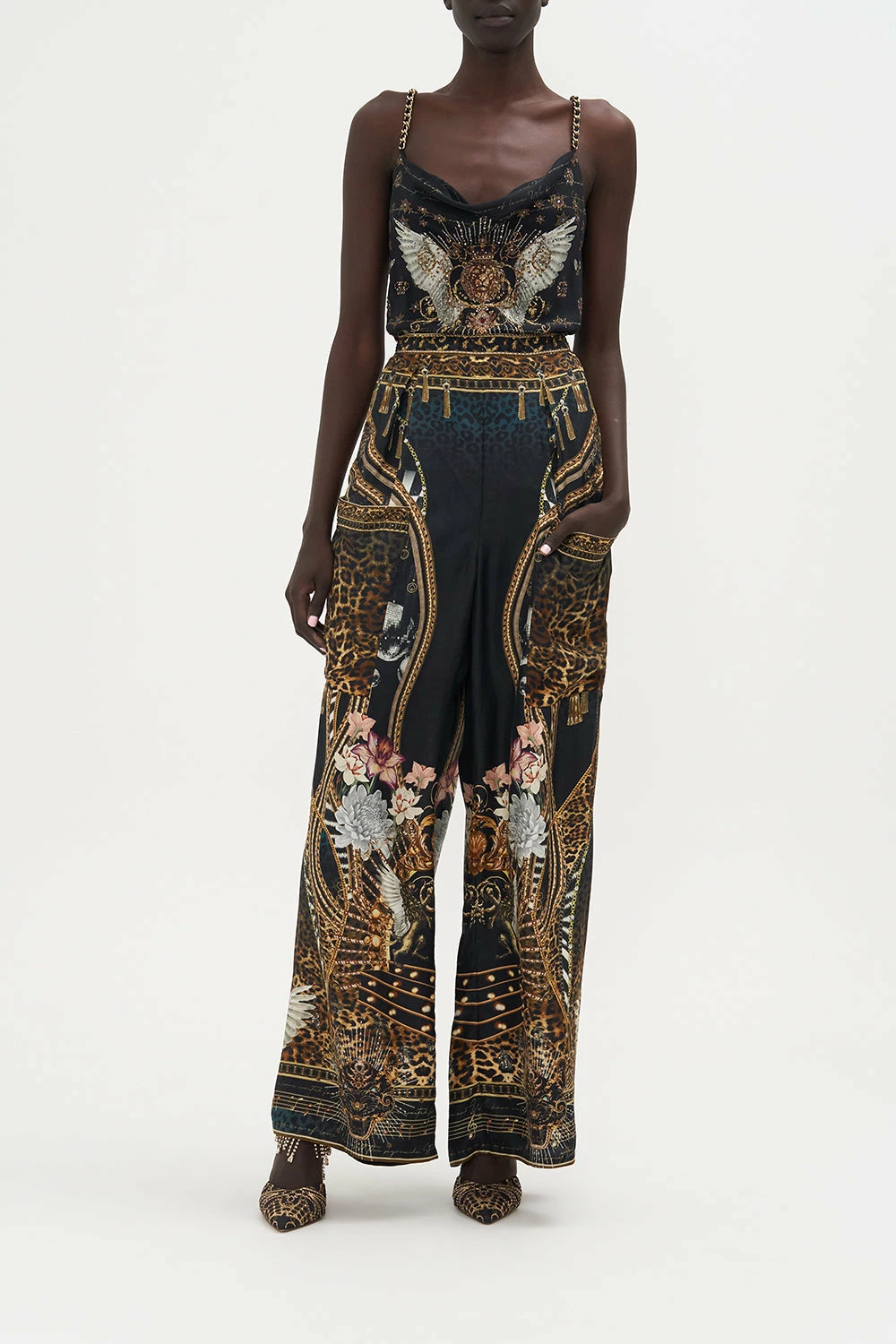 WIDE LEG TROUSER WITH FRONT POCKETS ROCKSTAR ROYALTY