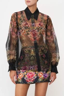 CURVED COLLAR BLOUSE DANCE WITH DUENDE -clothing shop CAMILLA 00016070 CURVED COLLAR BLOUSE DANCE WITH DUENDE 4