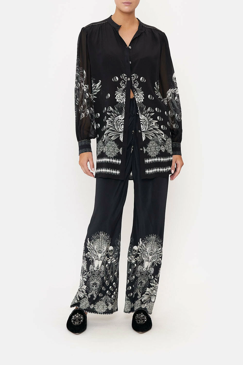 BLOUSON SLEEVE BLOUSE WITH YOKE ORDER OF DISORDER