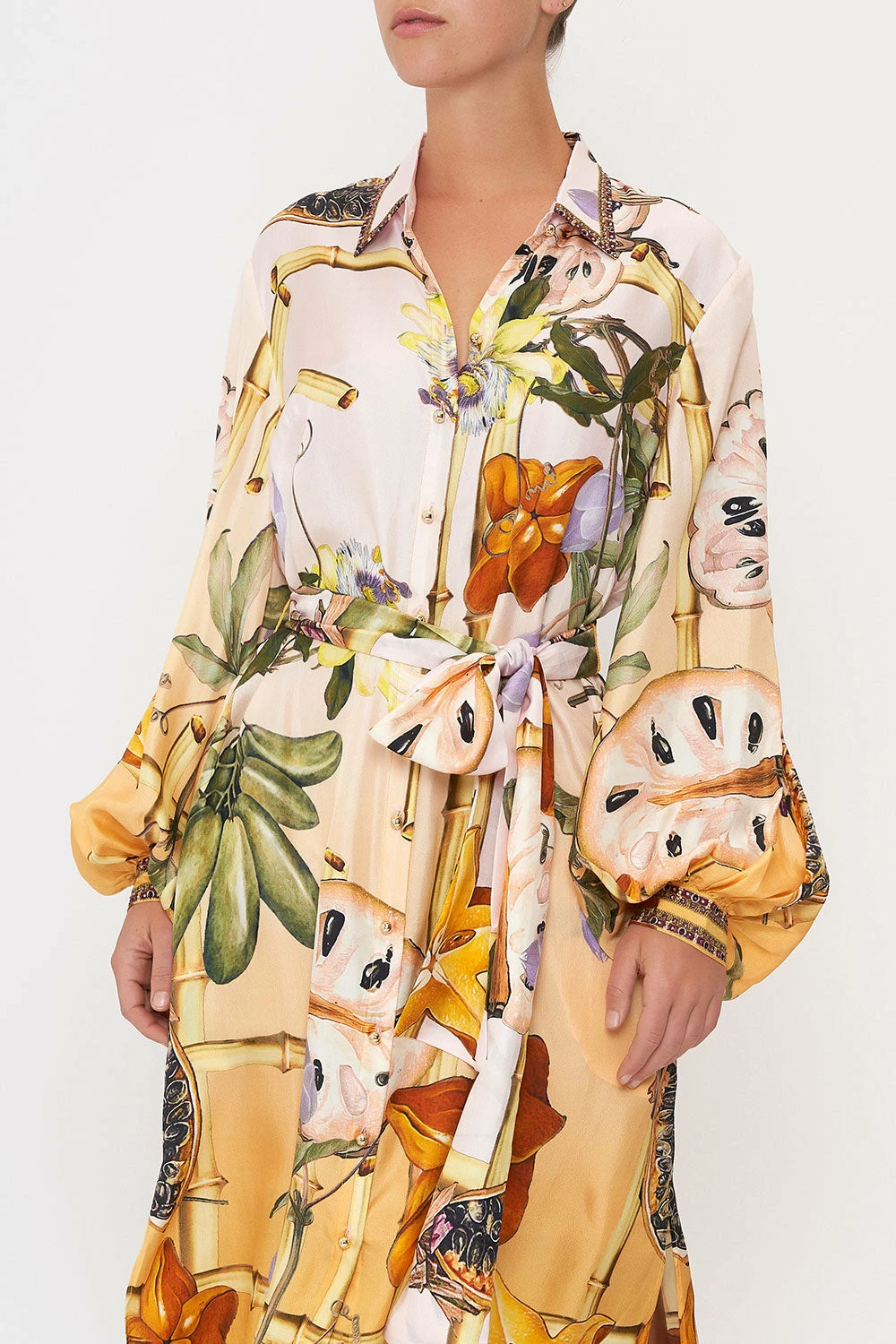 HIGH LOW MIDI SHIRT DRESS ORIGINAL SIN 5 HIGH LOW MIDI SHIRT DRESS ORIGINAL SIN - Image 5