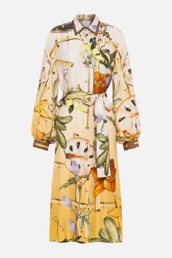 HIGH LOW MIDI SHIRT DRESS ORIGINAL SIN 12 HIGH LOW MIDI SHIRT DRESS ORIGINAL SIN -clothing shop CAMILLA 00016105 HIGH LOW MIDI SHIRT DRESS ORIGINAL SIN GHOST