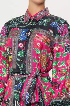 HIGH LOW MIDI SHIRT DRESS TWILIGHTS TOKEN -clothing shop CAMILLA 00016118 HIGH LOW MIDI SHIRT DRESS TWILIGHTS TOKEN 6