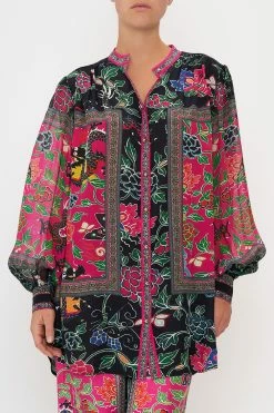 BLOUSON SLEEVE BLOUSE WITH YOKE TWILIGHTS TOKEN -clothing shop CAMILLA 00016119 BLOUSON SLEEVE BLOUSE WITH YOKE TWILIGHTS TOKEN 4