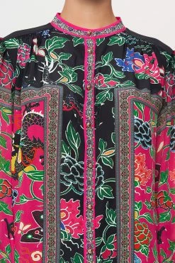 BLOUSON SLEEVE BLOUSE WITH YOKE TWILIGHTS TOKEN -clothing shop CAMILLA 00016119 BLOUSON SLEEVE BLOUSE WITH YOKE TWILIGHTS TOKEN 5