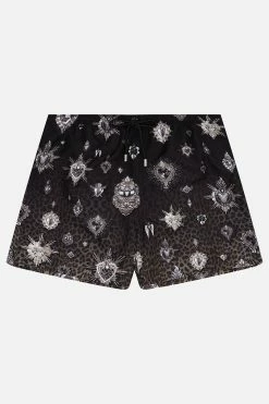 ELASTIC WAIST BOARDSHORT ORDER OF DISORDER -clothing shop CAMILLA 00016272 ELASTIC WAIST BOARDSHORT ORDER OF DISORDER GHOST 1