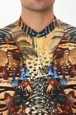 SHORT SLEEVE MANDARIN SHIRT NATURAL INSTINCT -clothing shop CAMILLA 00016286 SHORT SLEEVE MANDARIN SHIRT NATURAL INSTINCT 5