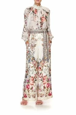 PAPERBAG WAIST WIDE LEG PANT LONDON LOOMS