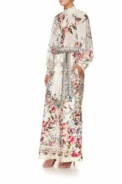 PAPERBAG WAIST WIDE LEG PANT LONDON LOOMS -clothing shop CAMILLA 00016513 HIGH WITHAISTED PANT SILK TWILL LONDON LOOMS 2