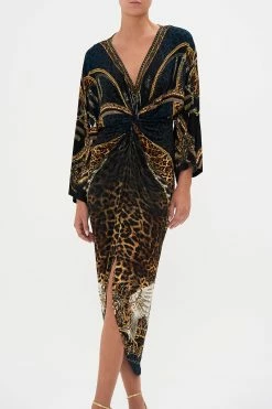 LONG SPLIT FRONT TWIST DRESS ROCKSTAR ROYALTY -clothing shop CAMILLA 00016691 LONG SPLIT FRONT TWIST DRESS ROCKSTAR ROYALTY 4