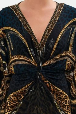 LONG SPLIT FRONT TWIST DRESS ROCKSTAR ROYALTY -clothing shop CAMILLA 00016691 LONG SPLIT FRONT TWIST DRESS ROCKSTAR ROYALTY 5