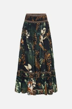 4 TIERED GATHERED SKIRT EASY TIGER 8 4 TIERED GATHERED SKIRT EASY TIGER -clothing shop CAMILLA 00016896 4 TIERED GATHERED SKIRT EASY TIGER GHOST