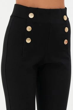 BUTTON EMBELLISHED PONTE PANT WILD HORSES 11 BUTTON EMBELLISHED PONTE PANT WILD HORSES -clothing shop CAMILLA 00016905 BUTTON EMBELLISHED PONTE PANT WILD HORSES 5