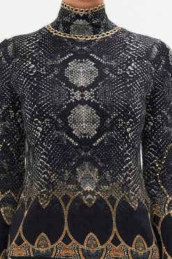 JERSEY TURTLENECK WILD HORSES -clothing shop CAMILLA 00016919 JERSEY TURTLENECK WILD HORSES 5