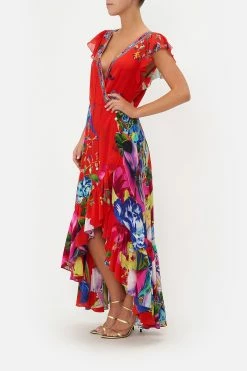 RUFFLE WRAP DRESS BIRDS OF A FEATHER -clothing shop CAMILLA 00017060 RUFFLE WRAP DRESS BIRDS OF A FEATHER 2