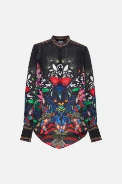 PLACKET BLOUSE FLUTTER BY -clothing shop CAMILLA 00017079 PLACKET BLOUSE FLUTTER BY GHOST