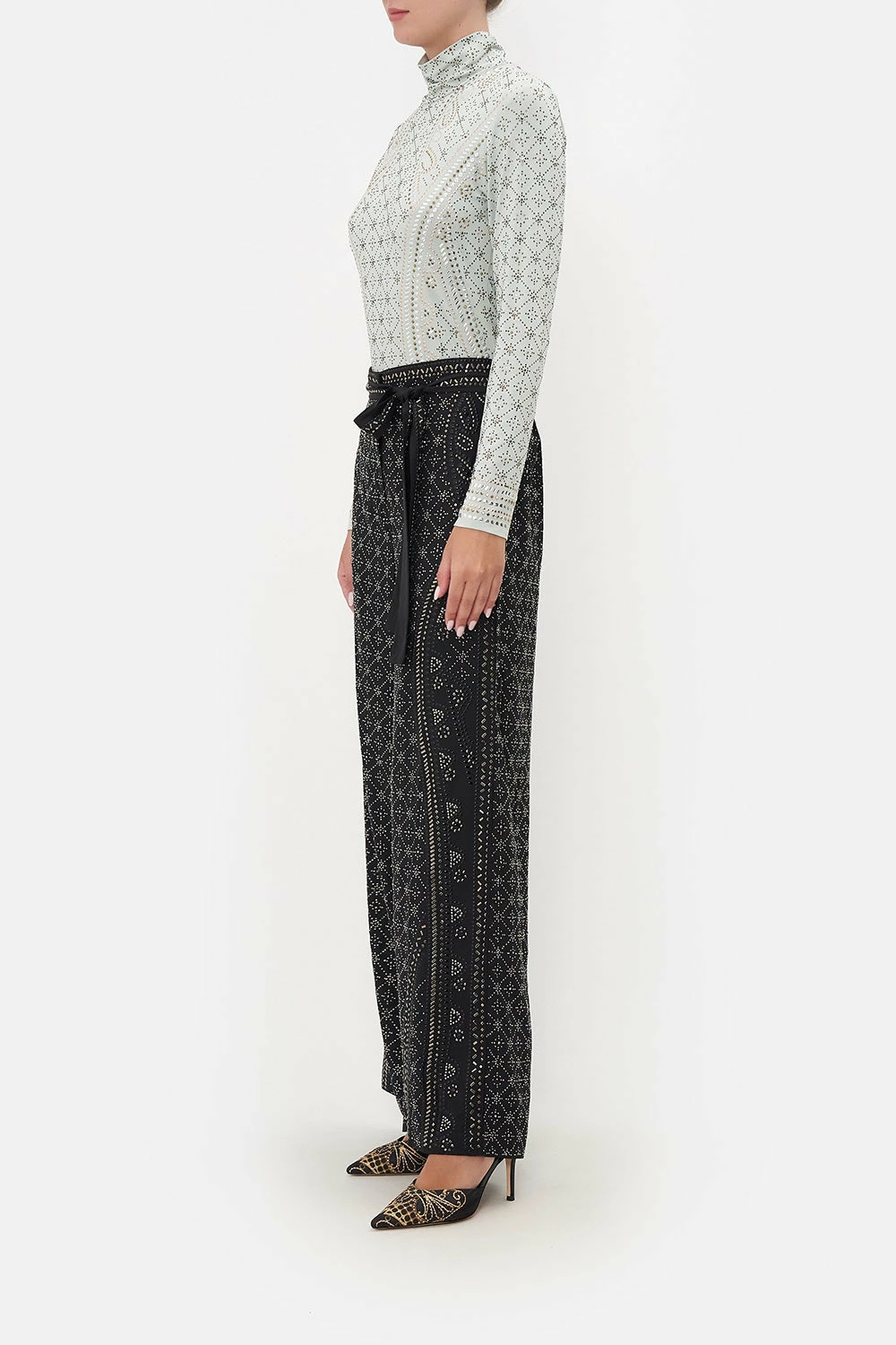 PAPERBAG WAIST WIDE LEG PANT LUXE ESPIRITU 4 PAPERBAG WAIST WIDE LEG PANT LUXE ESPIRITU - Image 4