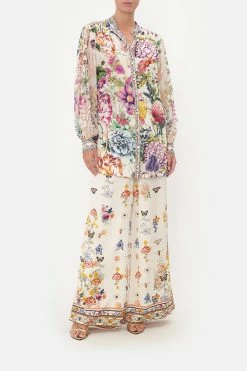 BLOUSON SLEEVE BLOUSE WITH YOKE QUEENS BEE HIVE