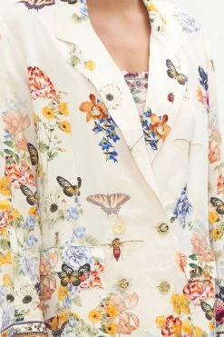 DOUBLE BREASTED SOFT JACKET QUEENS BEE HIVE -clothing shop CAMILLA 00017145 DOUBLE BREASTED SOFT JACKET QUEENS BEE HIVE 5