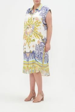 MIDI TUNIC SHIRT DRESS STAR OF THE SEA 19 MIDI TUNIC SHIRT DRESS STAR OF THE SEA -clothing shop CAMILLA 00017236 MIDI TUNIC SHIRT DRESS STAR OF THE SEA MTL 2